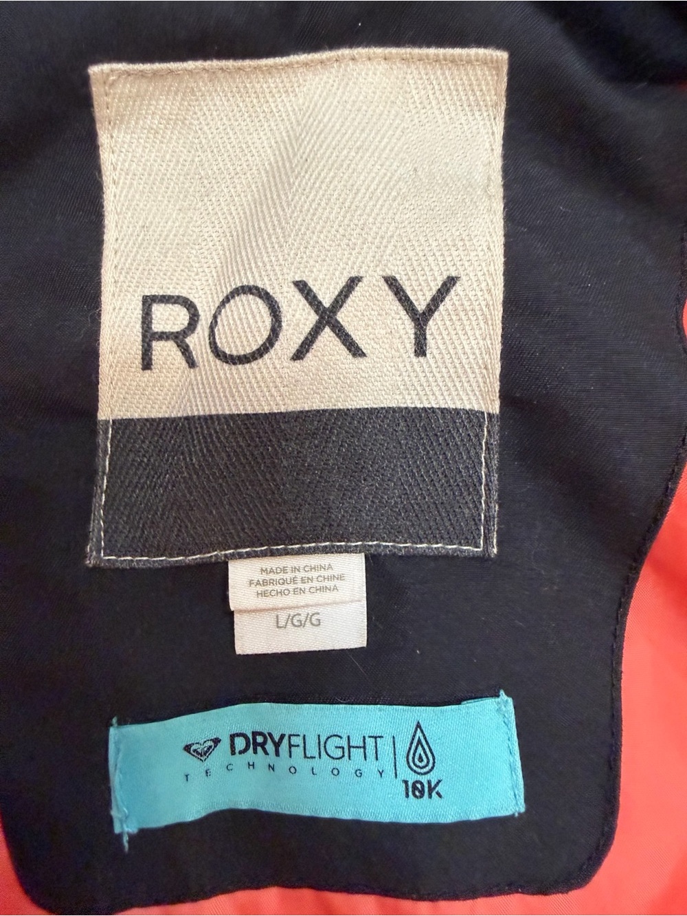 Roxy Womens L DryFlight 10K Floral Hooded Insulated Snow Ski Jacket Black - Picture 2 of 16